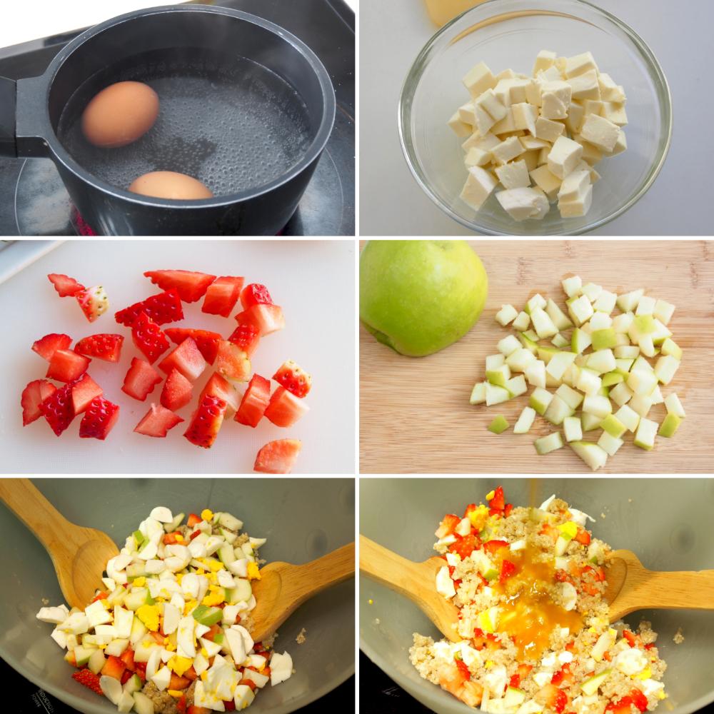 Ensalada de quinoa con fresas y queso - Paso 4