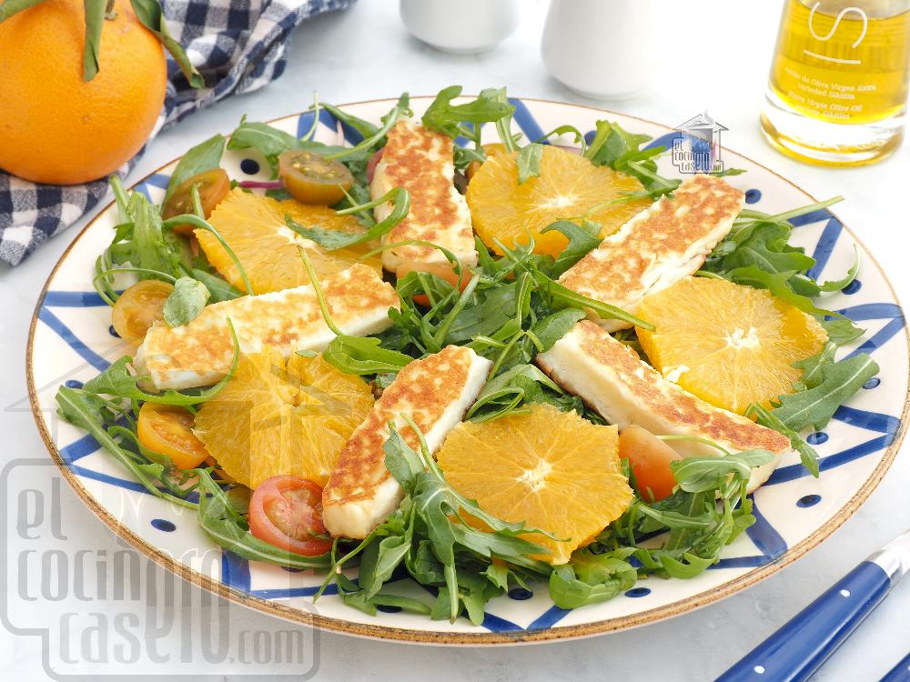 Ensalada de queso Halloumi a la plancha