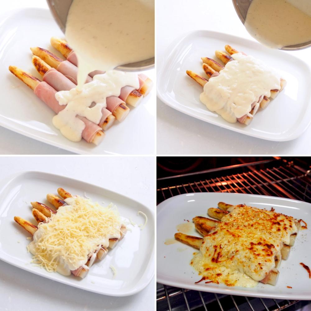 Espárragos blancos gratinados  - Paso 5