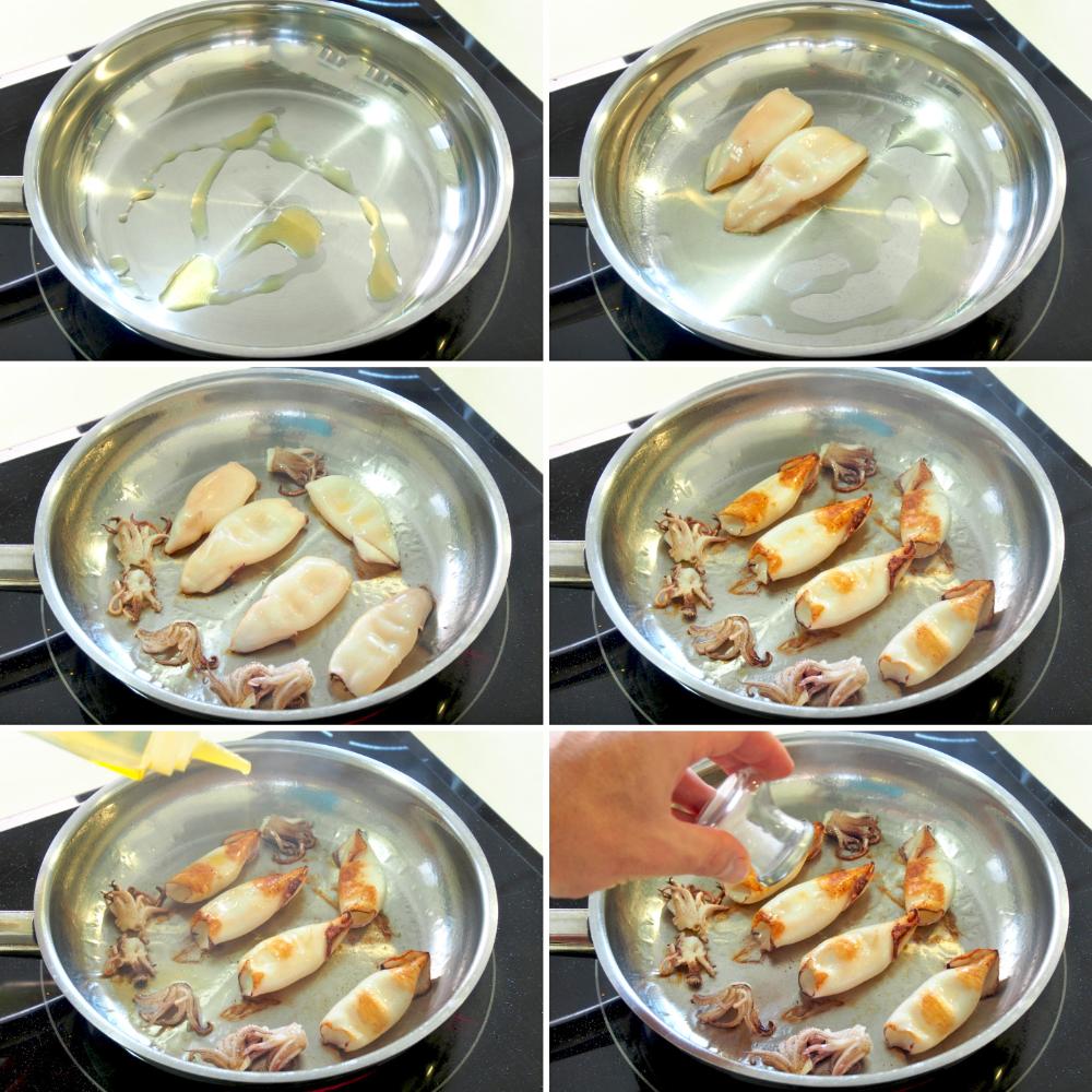 Chipirones a la plancha - Paso 4