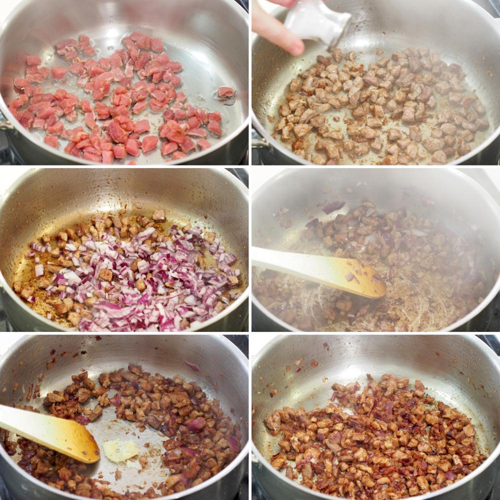 Sopa a la minuta - Paso 2