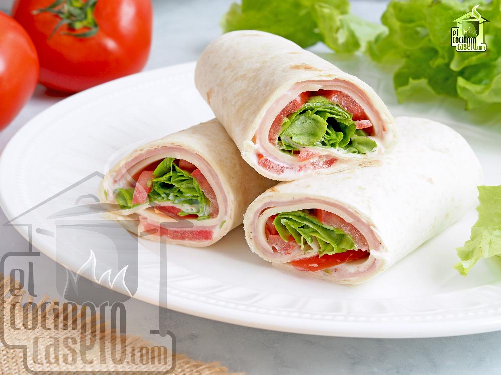 Wraps de jamón y queso