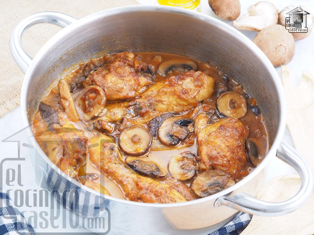 Pollo con setas