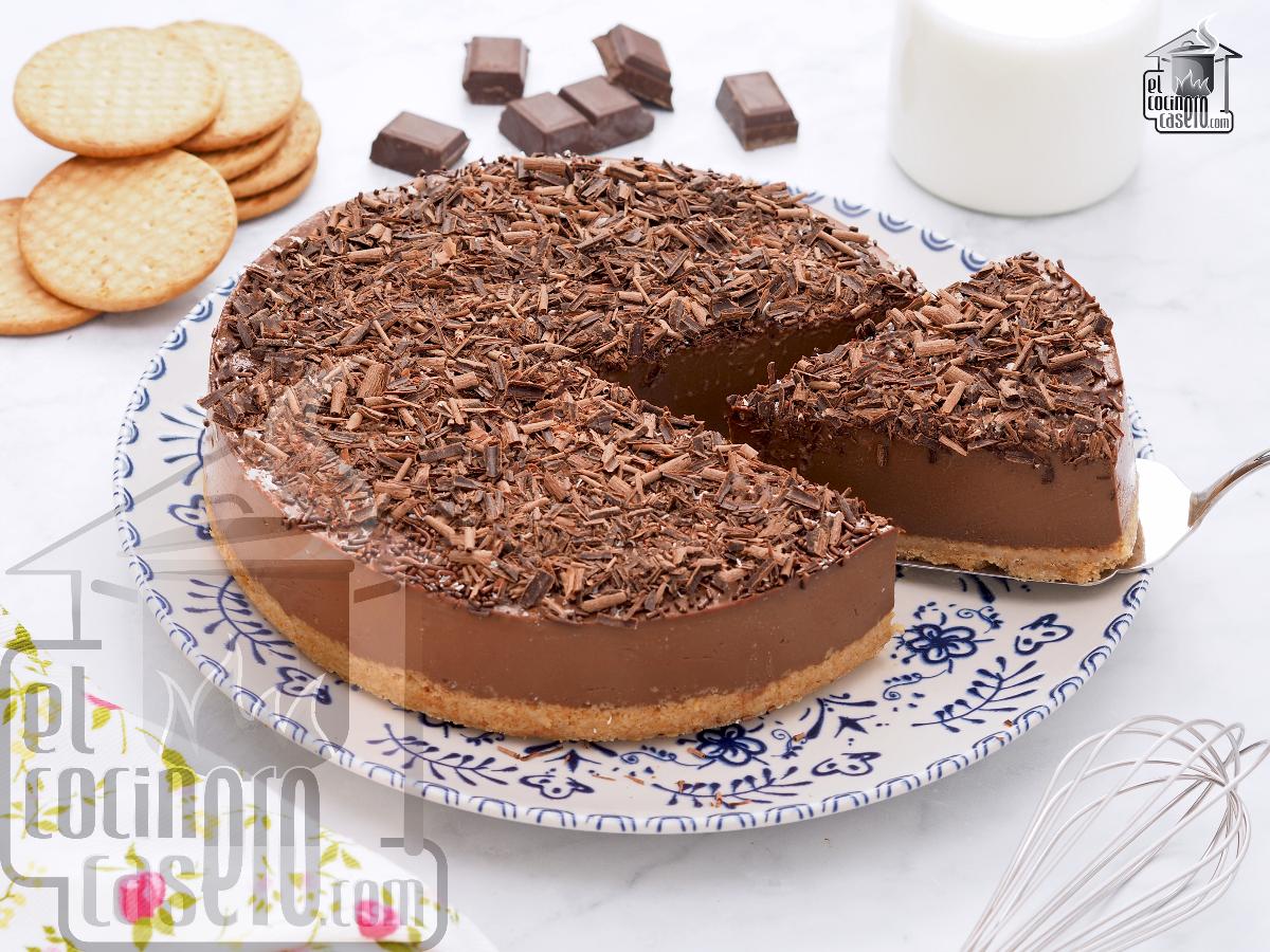 Tarta de cuajada con chocolate