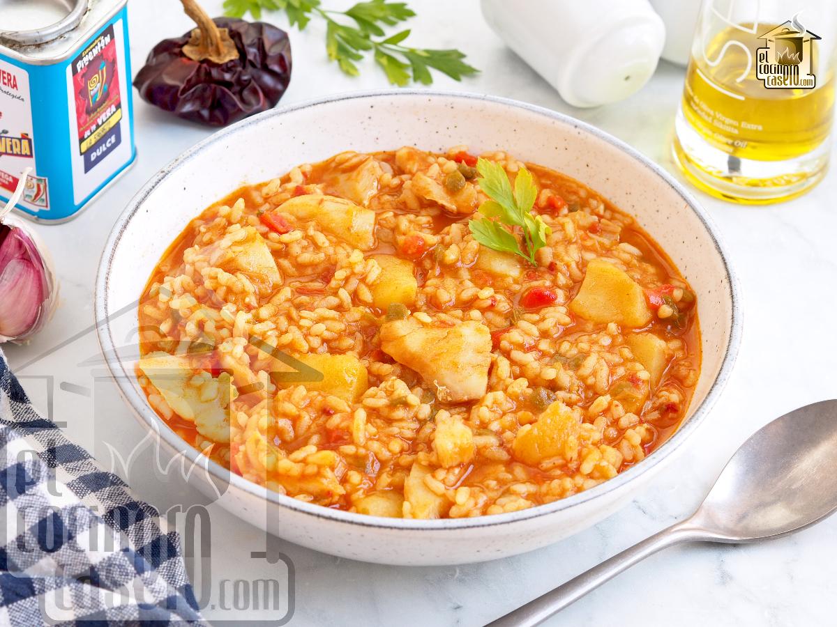 Arroz con patatas y bacalao