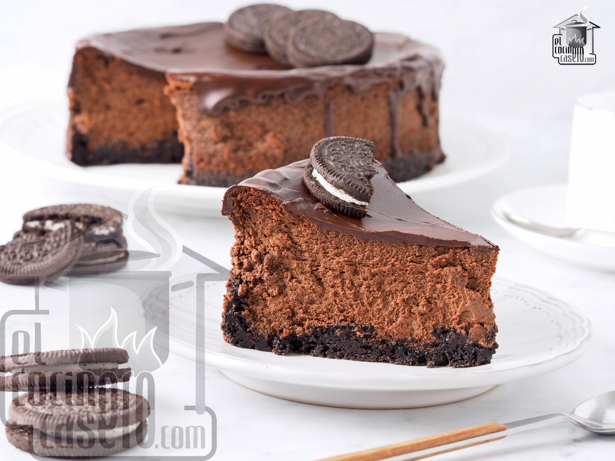 Tarta de queso con chocolate